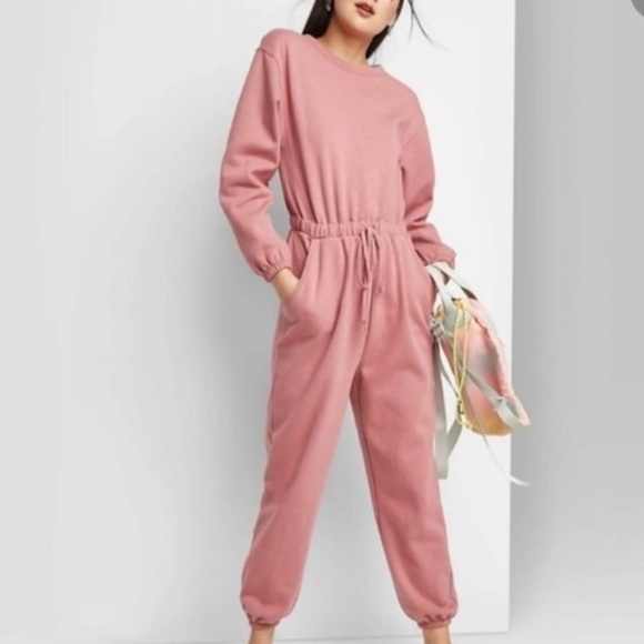 Wild fable Round Neck Fleece Jumpsuit - Picture 1 of 7